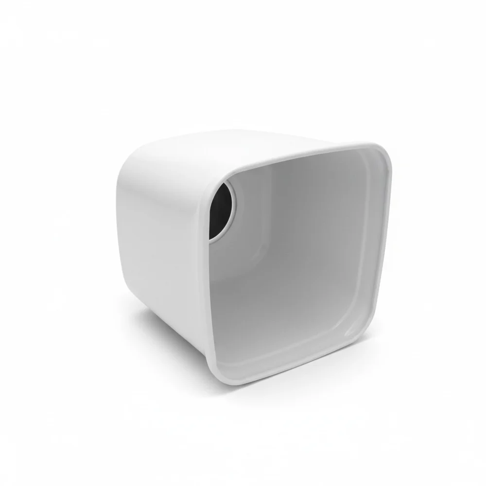 Source Unknown White Tissue Box Holder